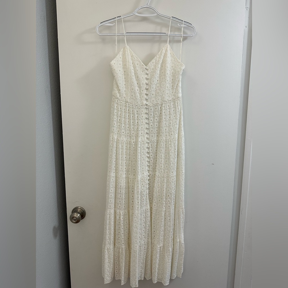 Alice + Olivia Cream Lace Maxi Dress